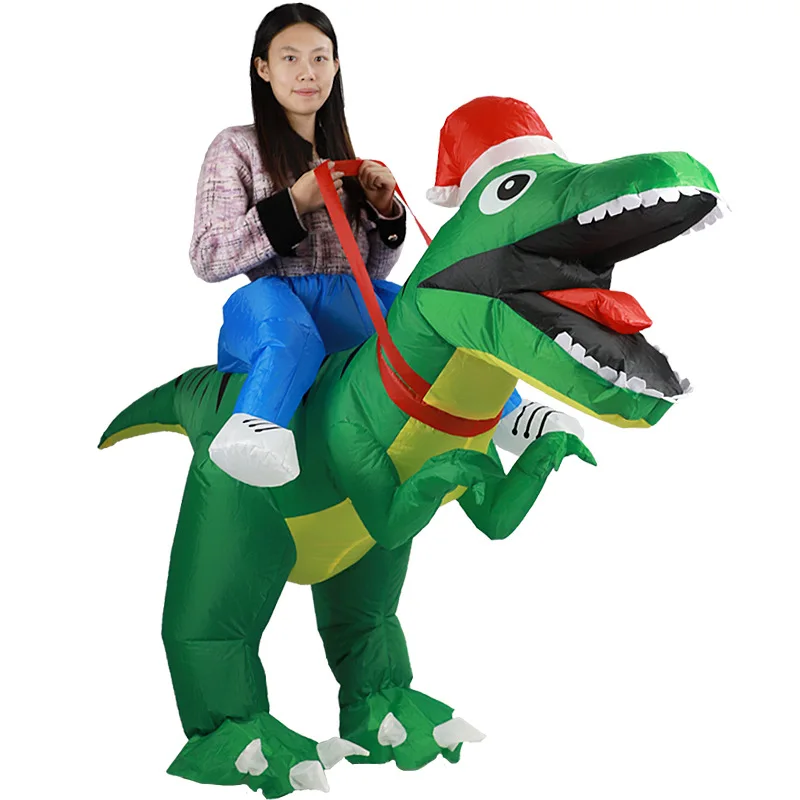Inflatable Dinosaur Costume Adult - Fantasia Inflável de Natal do Tiranossauro