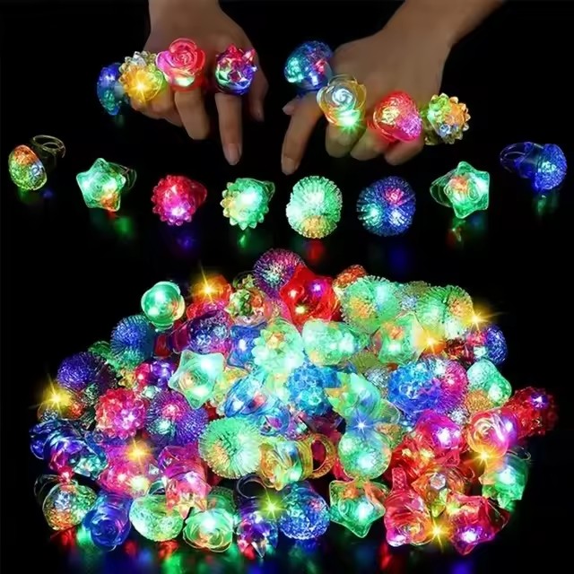 10 peças de anéis luminosos co - Glow In The Dark Party Glasses avaliação e preço