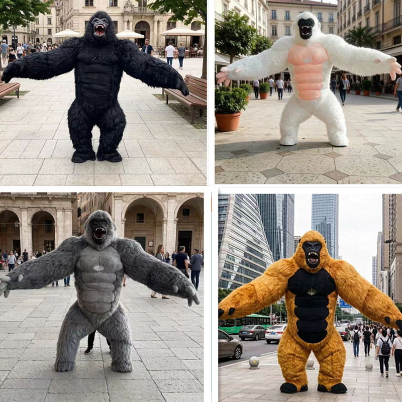 Fantasia inflável de gorila, m - Inflatable Dinosaur Costume Adult avaliação e preço